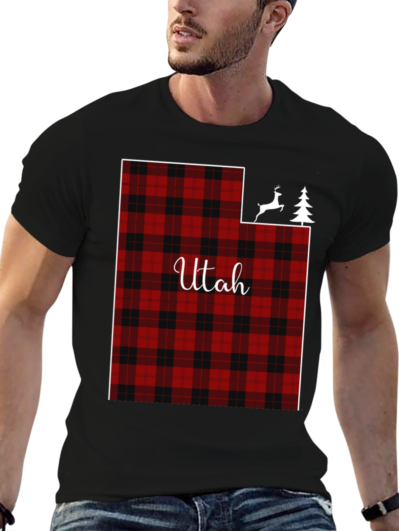 Utah Plaid State T-Shirt