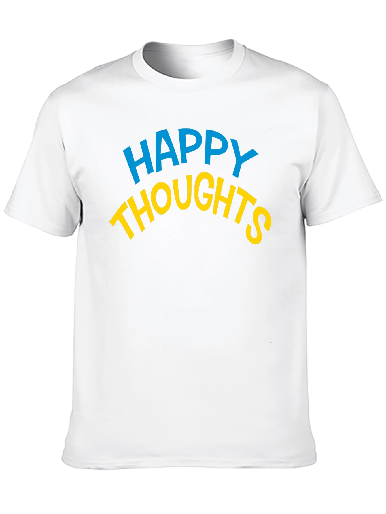 Happy Thoughts Graphic Tee - Soft Black Cotton T-Shirt