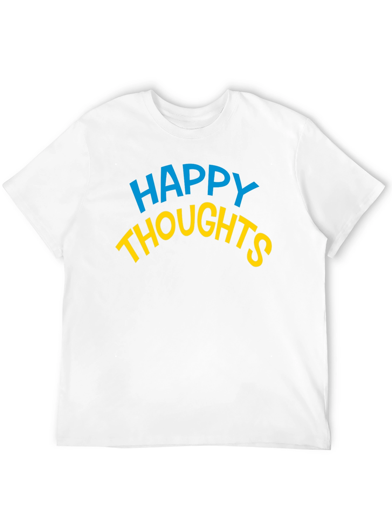 Happy Thoughts Graphic Tee - Soft Black Cotton T-Shirt