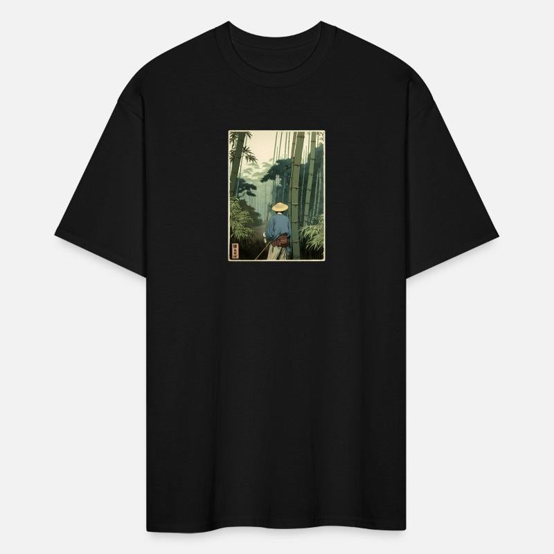 Japanese Bamboo Grove Woodblock ritual Nature