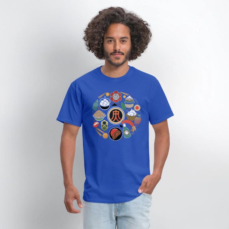 Japanese Cuisine Circle Retro Design T-Shirt