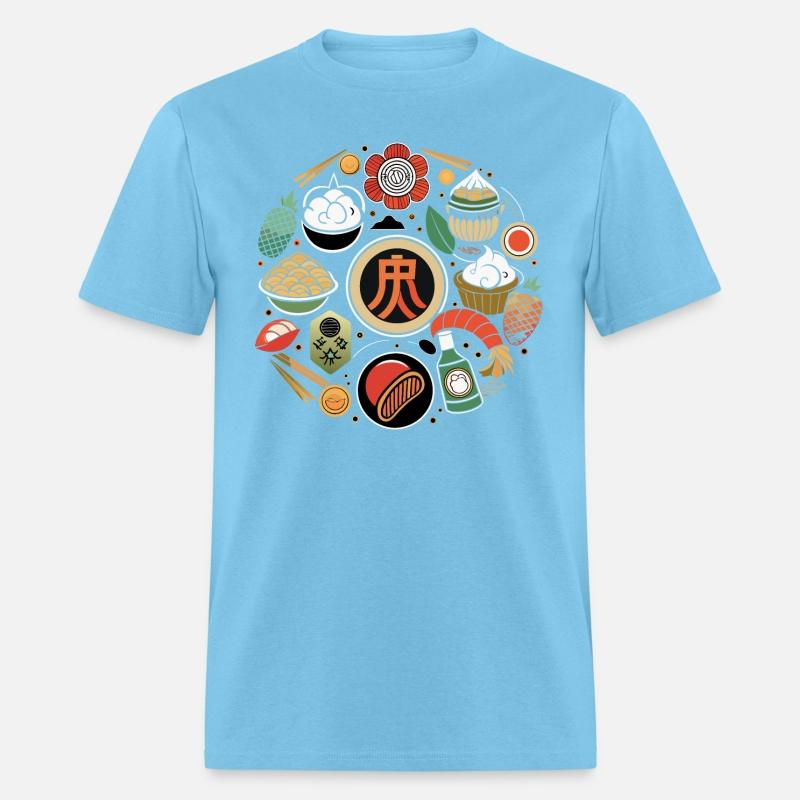 Japanese Cuisine Circle Retro Design T-Shirt