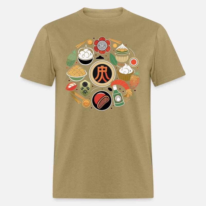 Japanese Cuisine Circle Retro Design T-Shirt