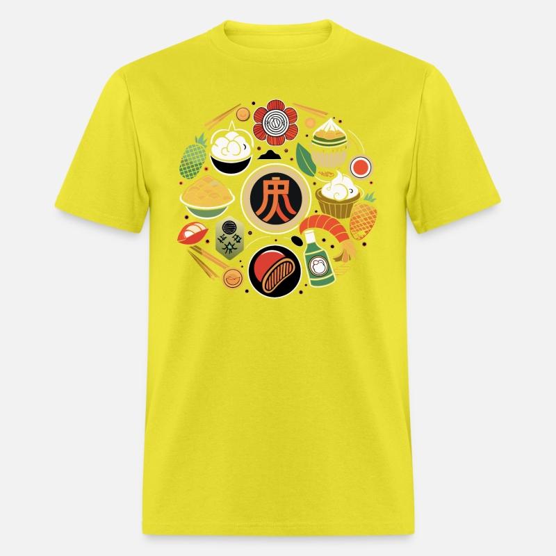 Japanese Cuisine Circle Retro Design T-Shirt