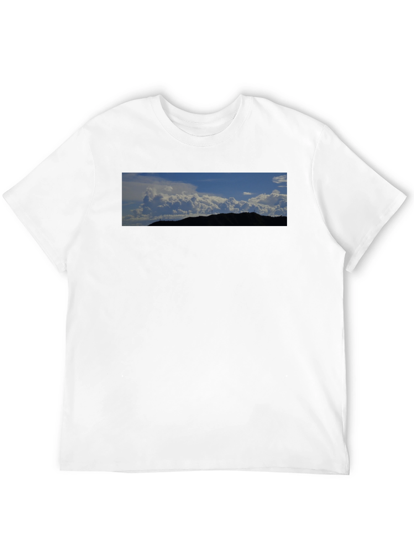 Black T-Shirt with Landscape Graphic