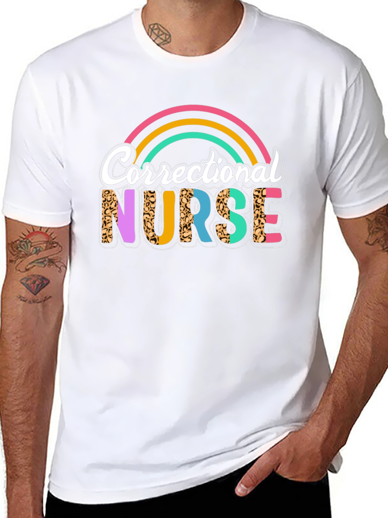 Correctional Nurse Rainbow Tee