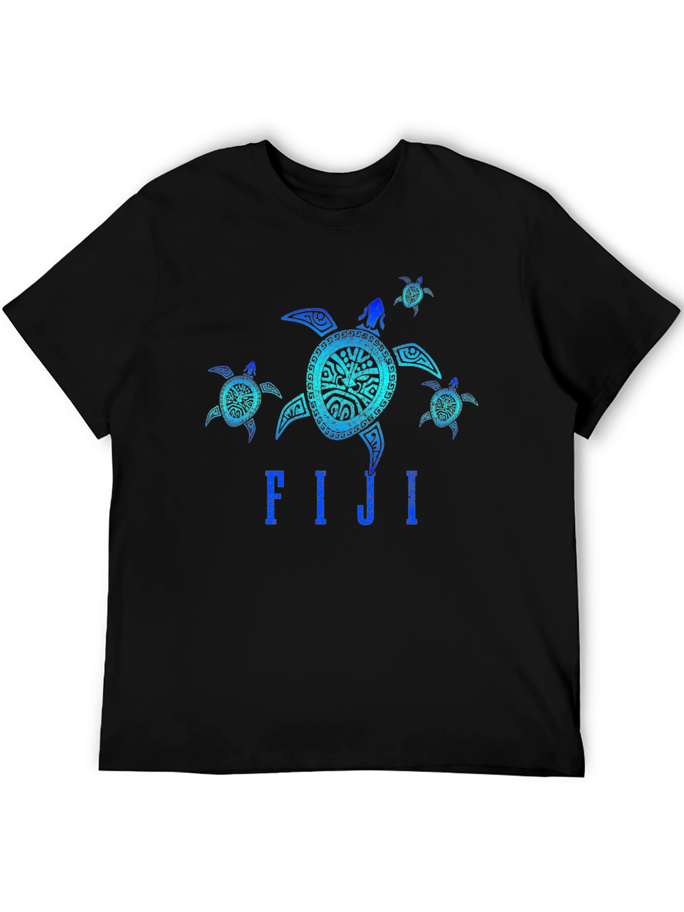 Fiji Turtle Graphic Black T-Shirt