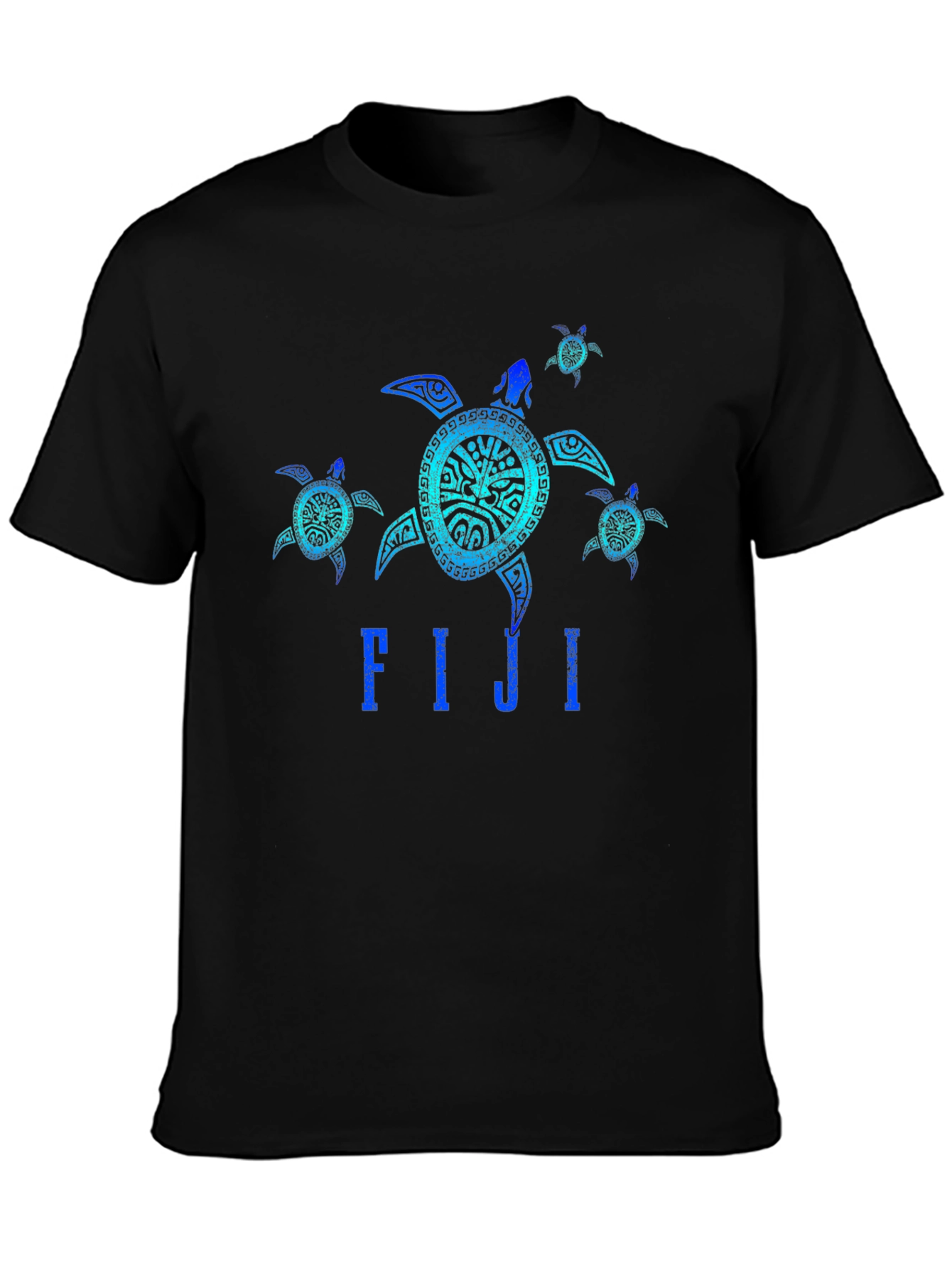 Fiji Turtle Graphic Black T-Shirt