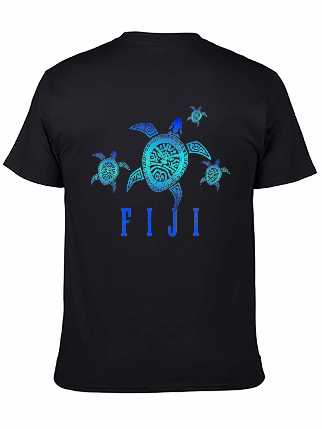 Fiji Turtle Graphic Black T-Shirt
