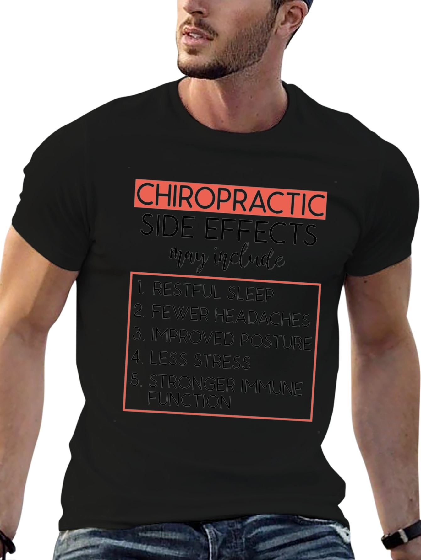 Chiropractic Side Effects T-Shirt - Black