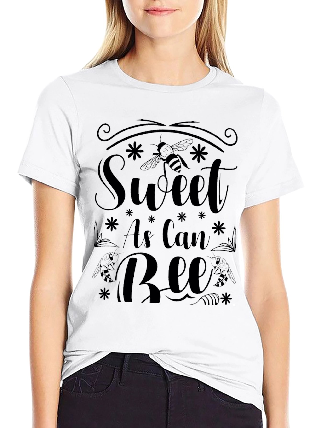 Sweet As Can Bee Graphic Tee - Black