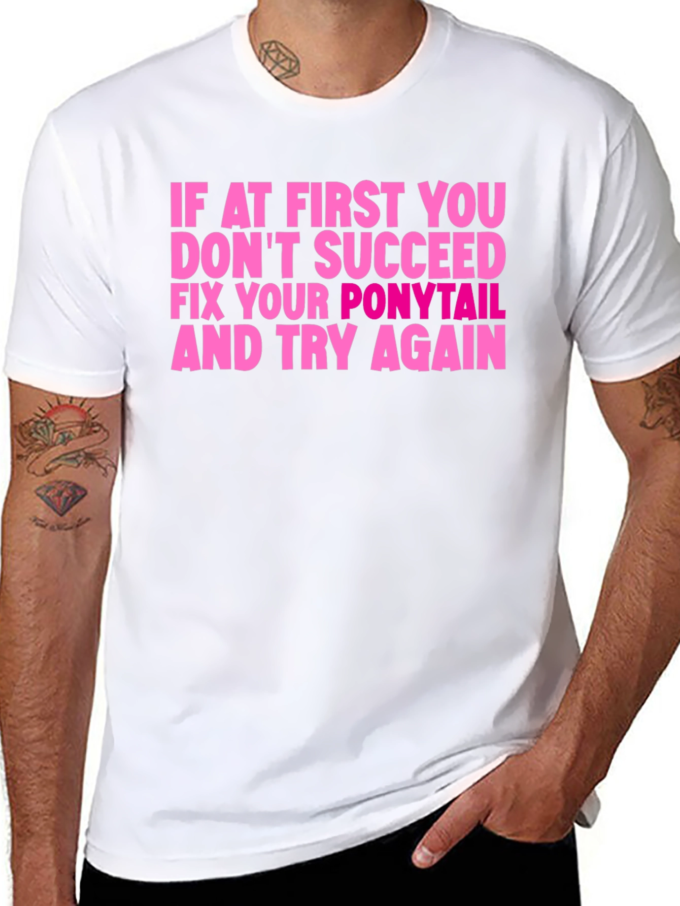 Funny Ponytail T-Shirt - Womens Empowerment Tee
