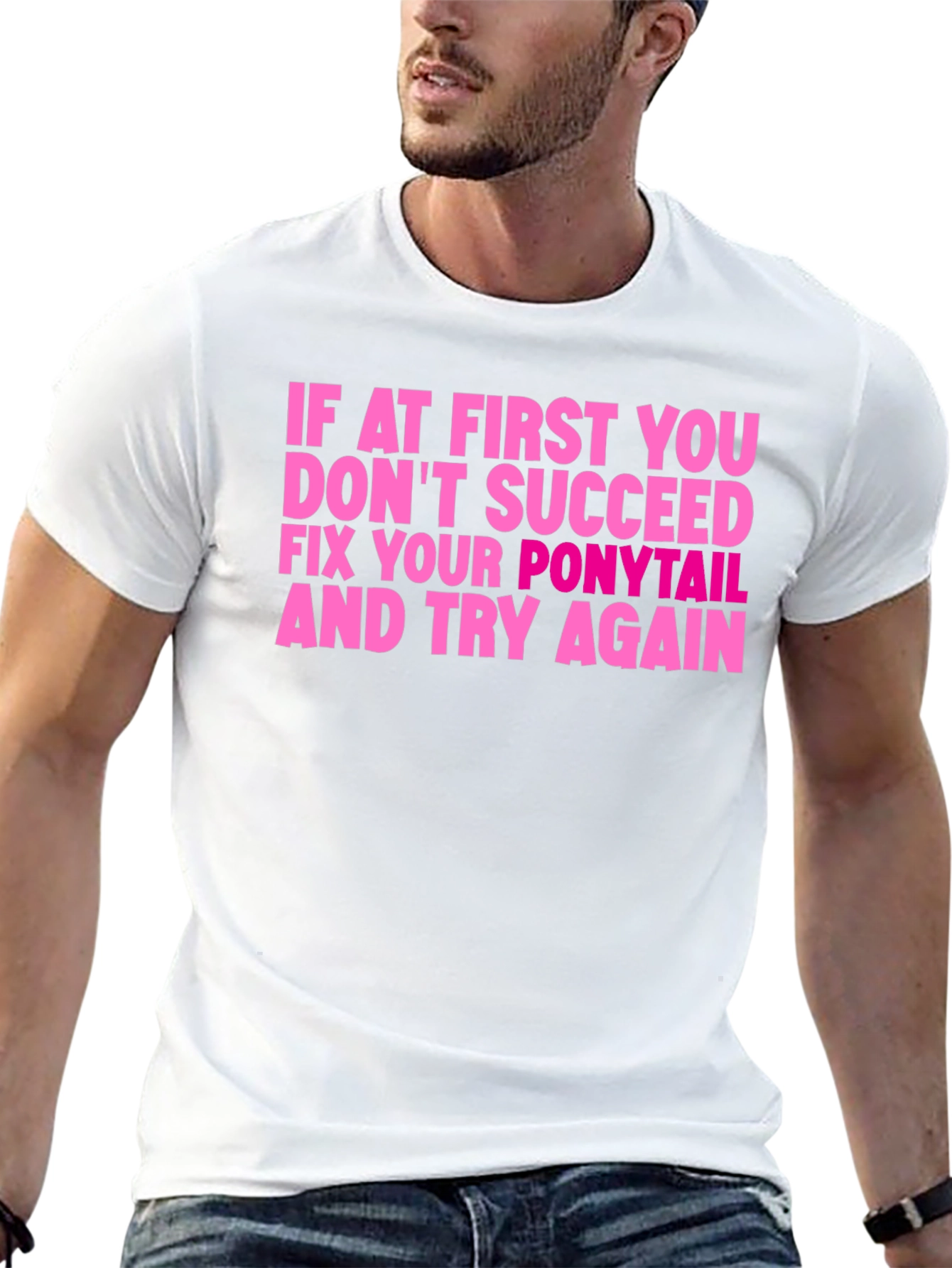 Funny Ponytail T-Shirt - Womens Empowerment Tee