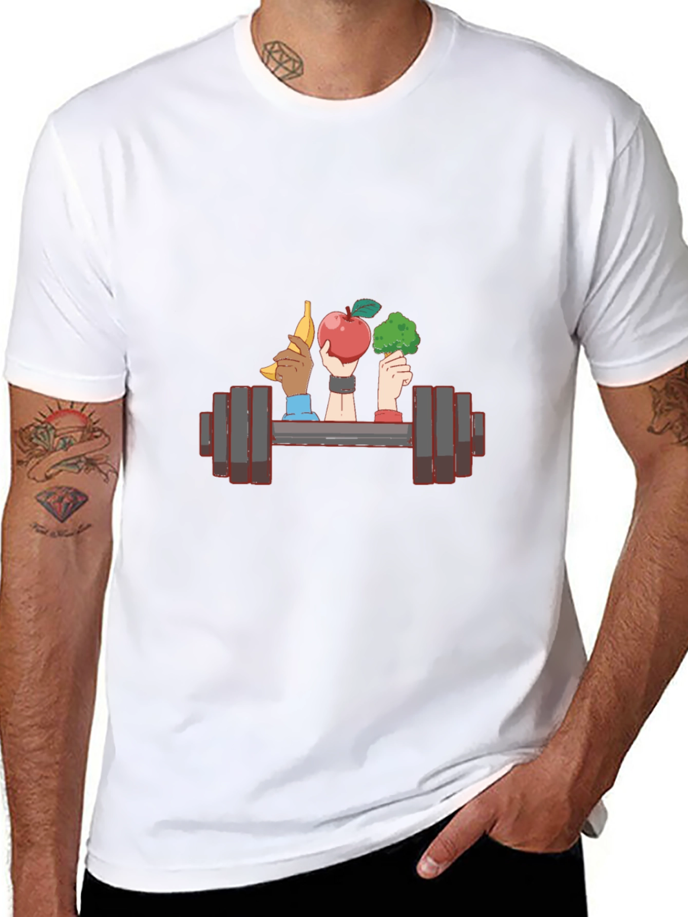 Fitness & Nutrition T-Shirt - Gym and Healthy Eating