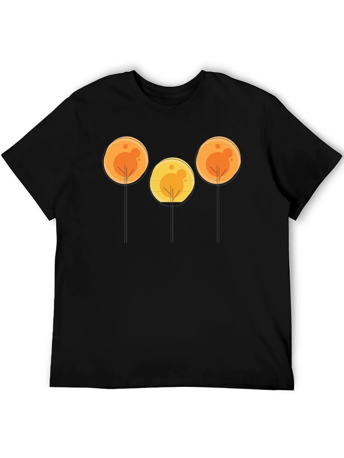 Abstract Tree Graphic Tee - Black
