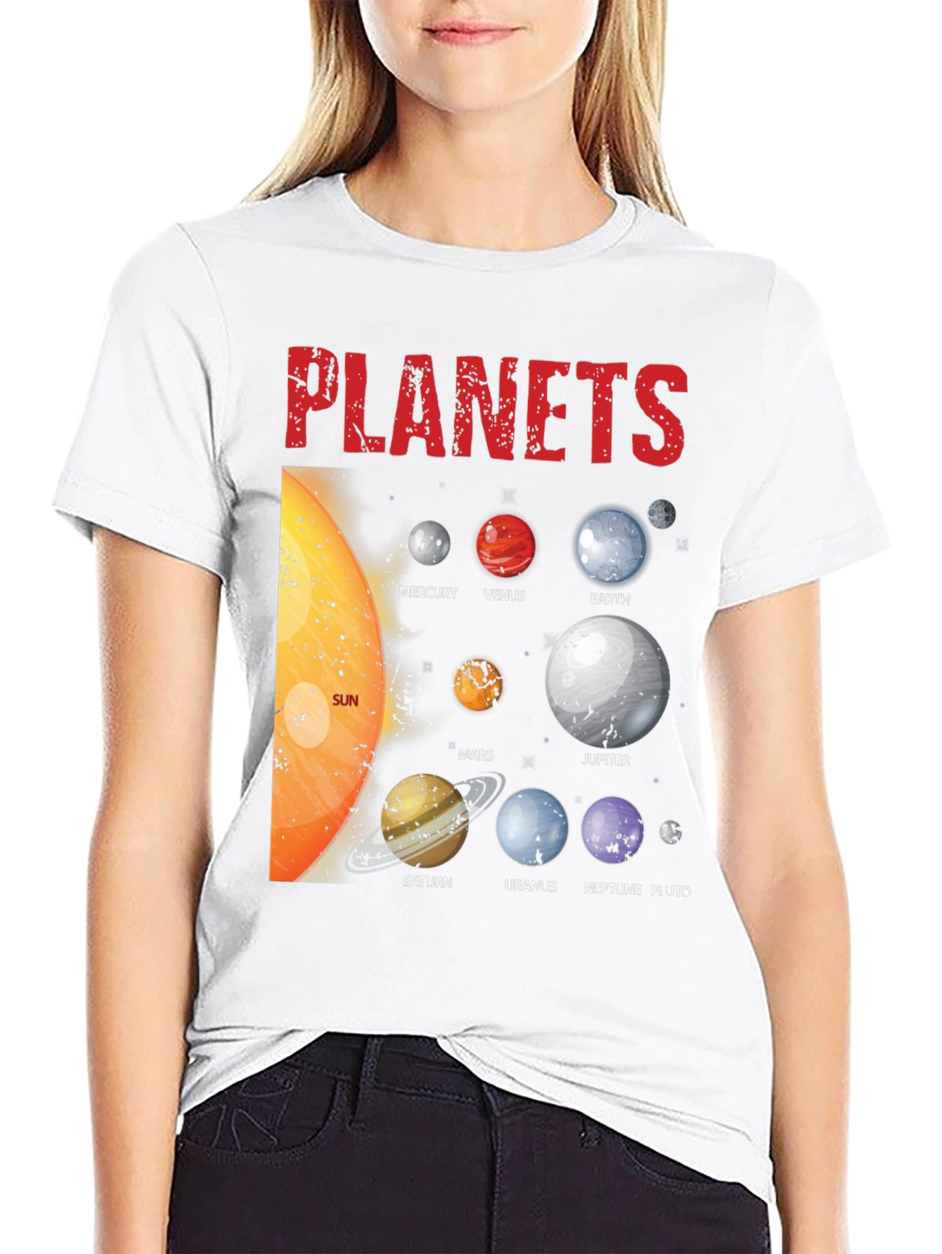 Planets Graphic Tee - Space Theme Shirt
