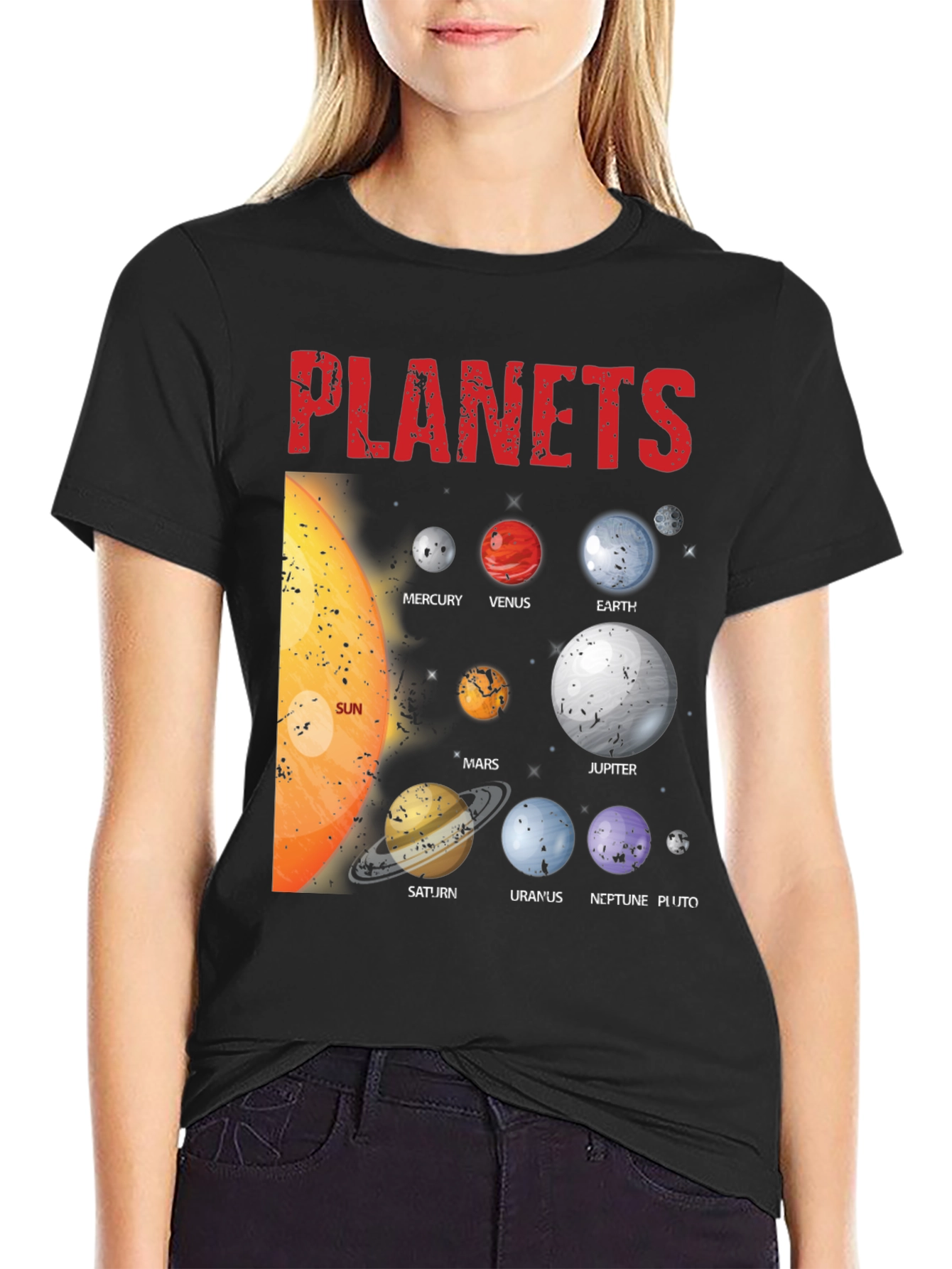 Planets Graphic Tee - Space Theme Shirt