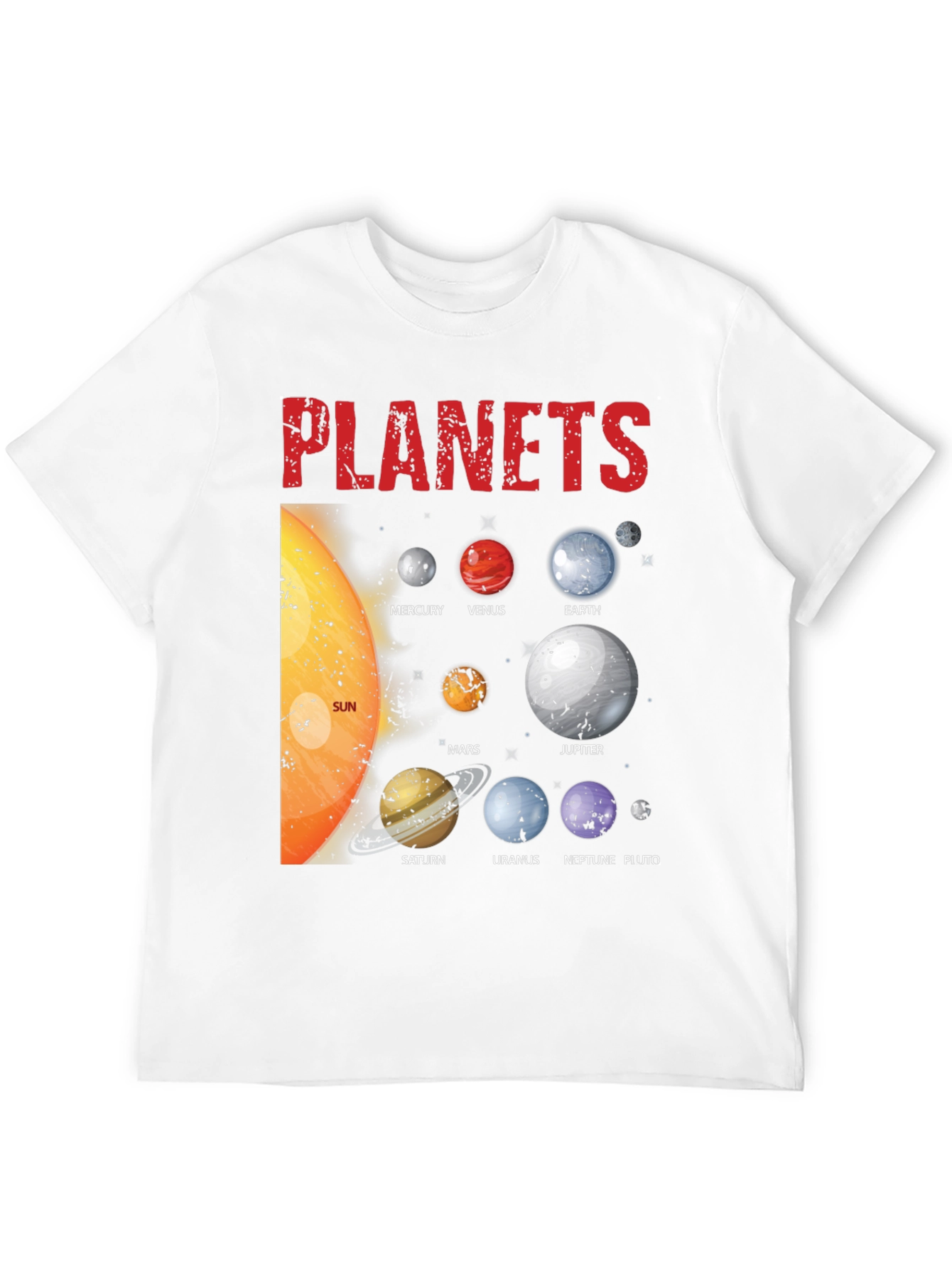 Planets Graphic Tee - Space Theme Shirt