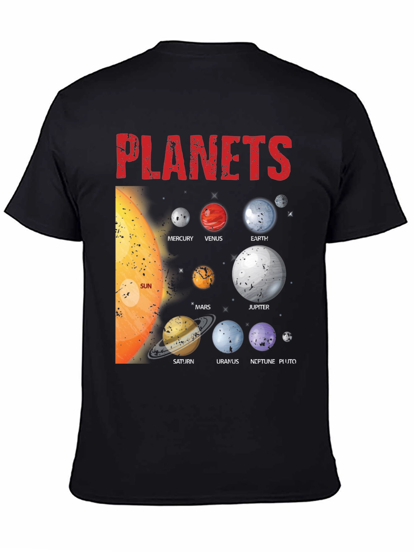Planets Graphic Tee - Space Theme Shirt