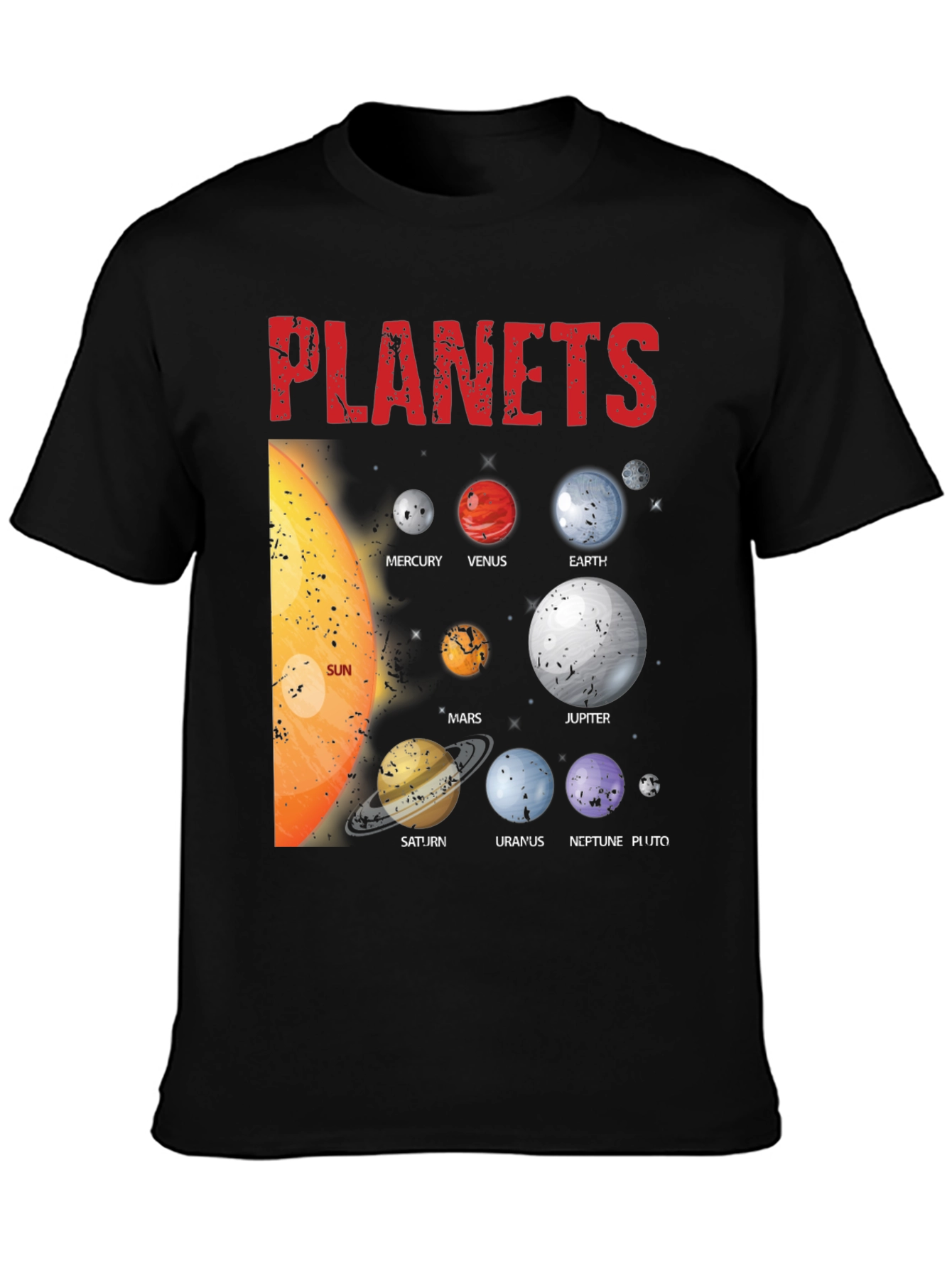 Planets Graphic Tee - Space Theme Shirt