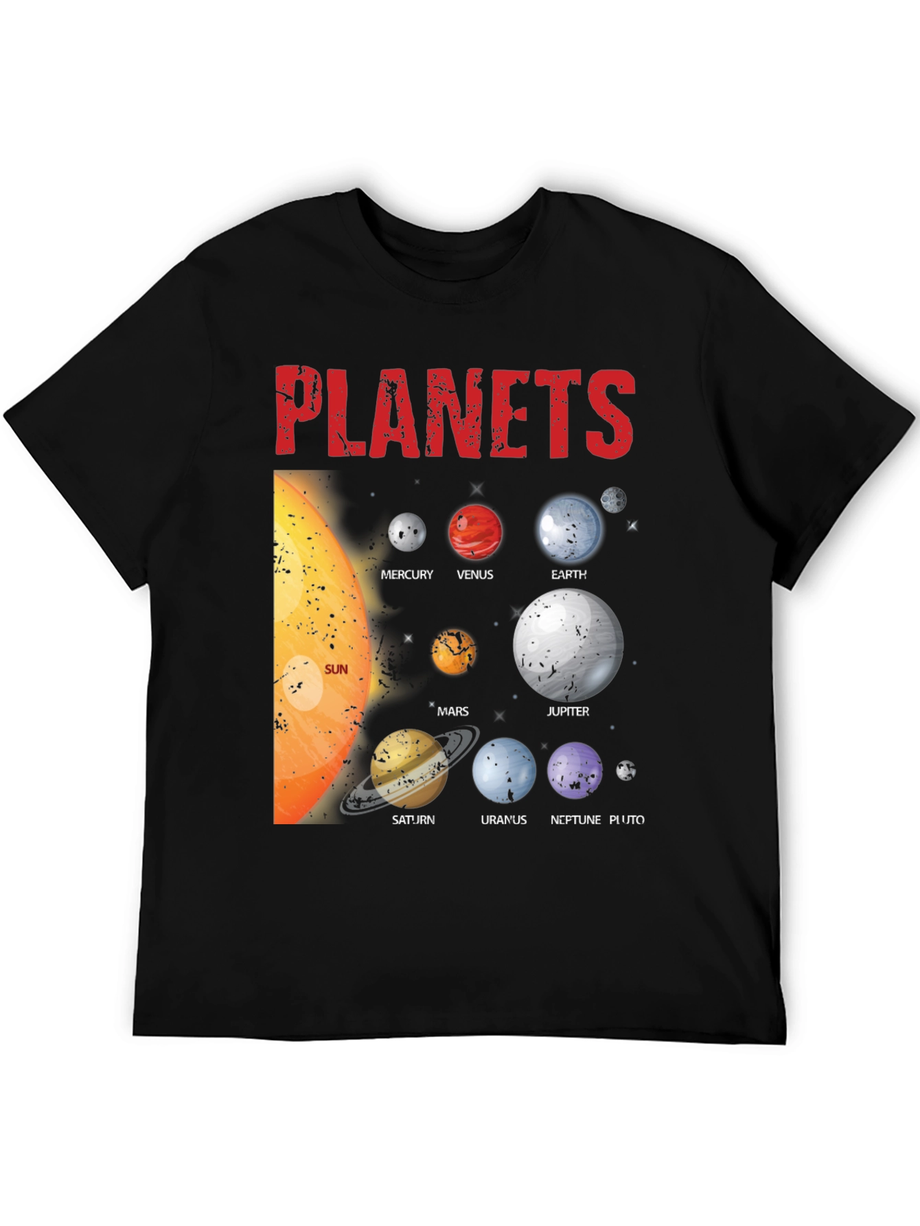 Planets Graphic Tee - Space Theme Shirt