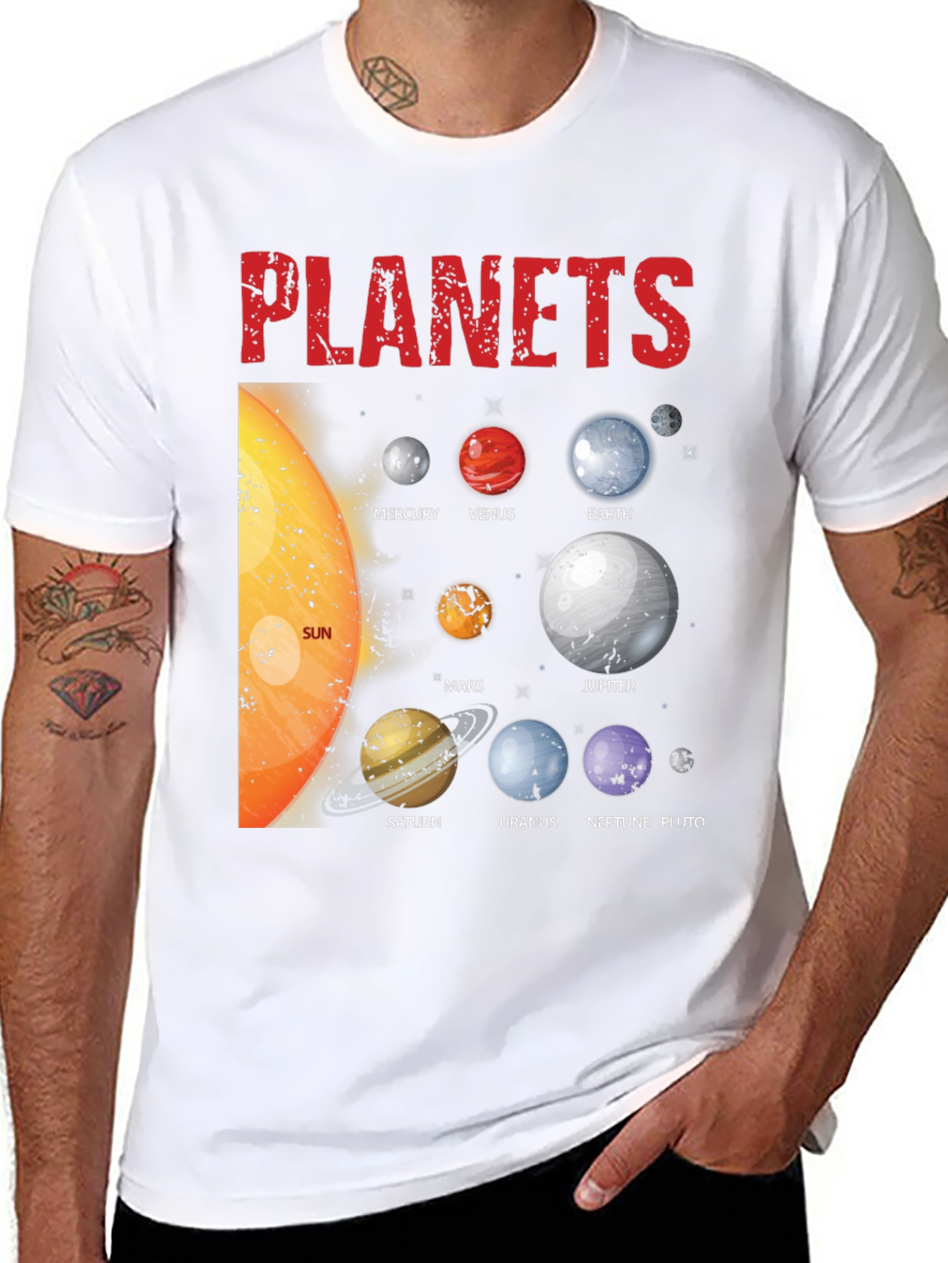 Planets Graphic Tee - Space Theme Shirt