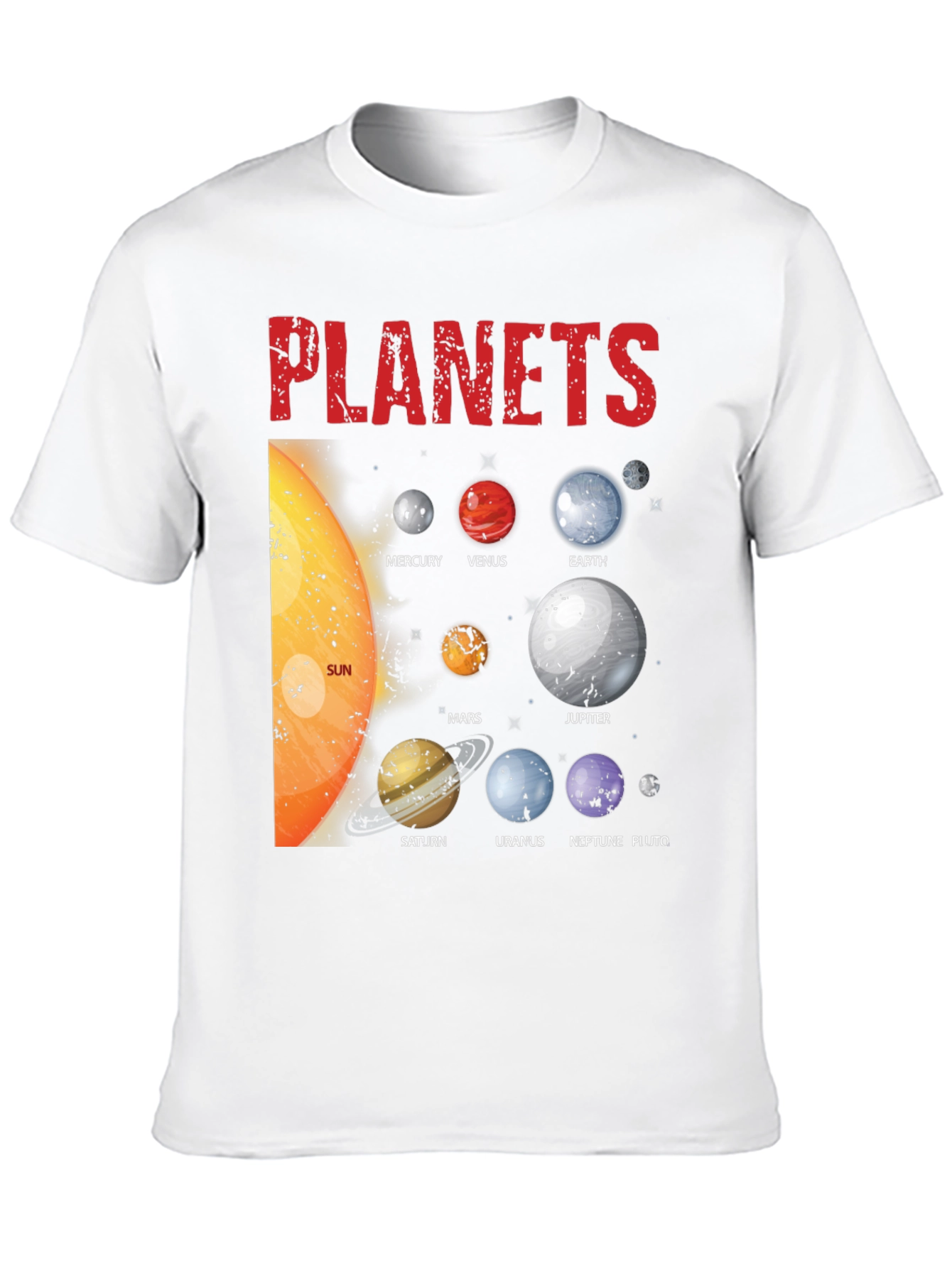 Planets Graphic Tee - Space Theme Shirt