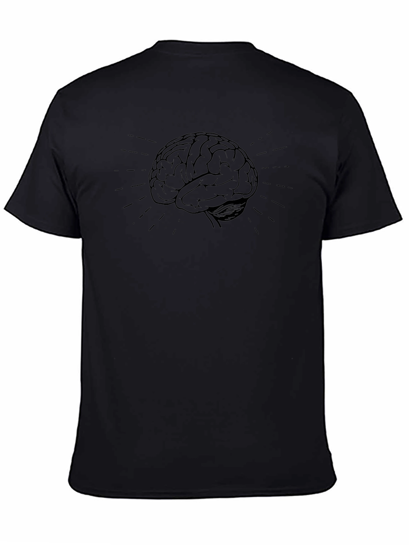 Brain Graphic Mens Black T-Shirt