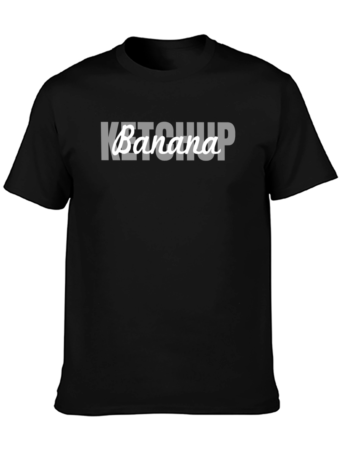 Ketchup Banana Graphic Tee - Funny Novelty Shirt