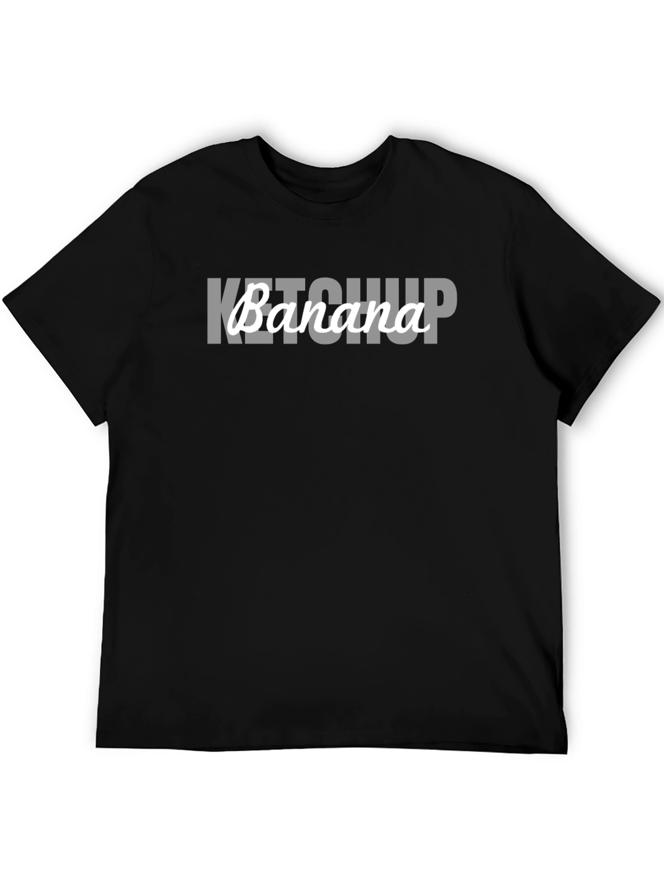 Ketchup Banana Graphic Tee - Funny Novelty Shirt