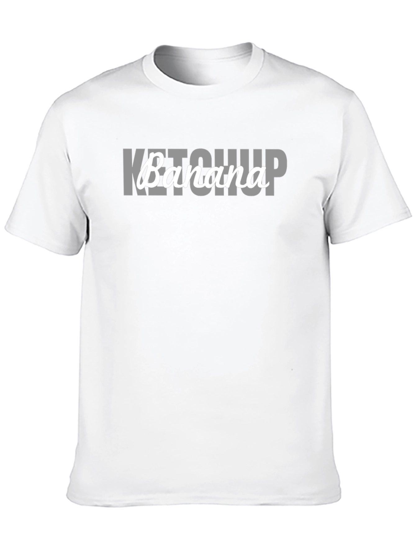 Ketchup Banana Graphic Tee - Funny Novelty Shirt
