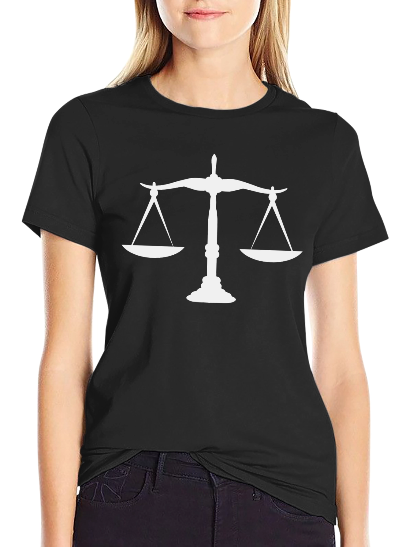 Scales of Justice Graphic T-Shirt - Black