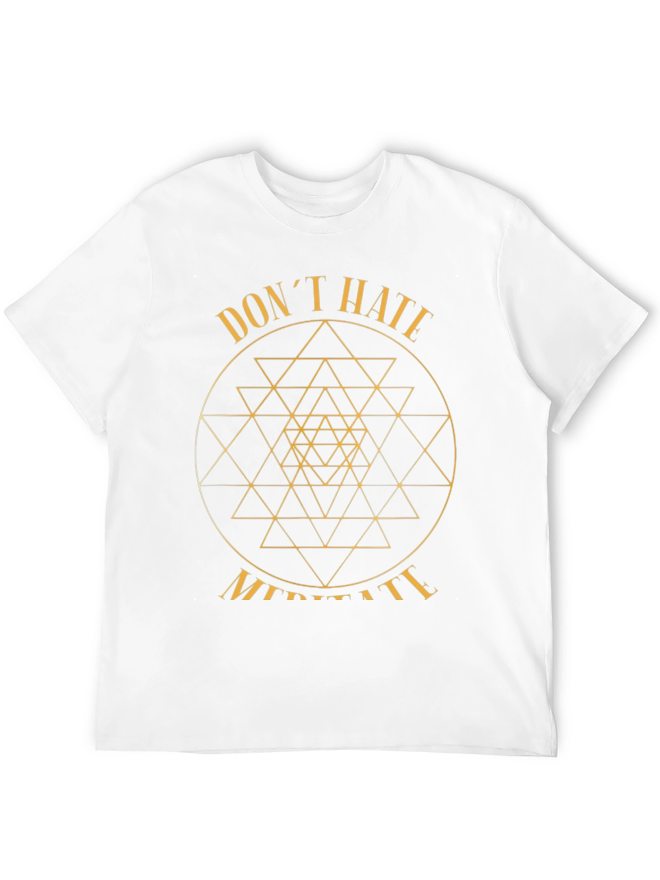 Dont Hate Meditate Black Graphic T-Shirt