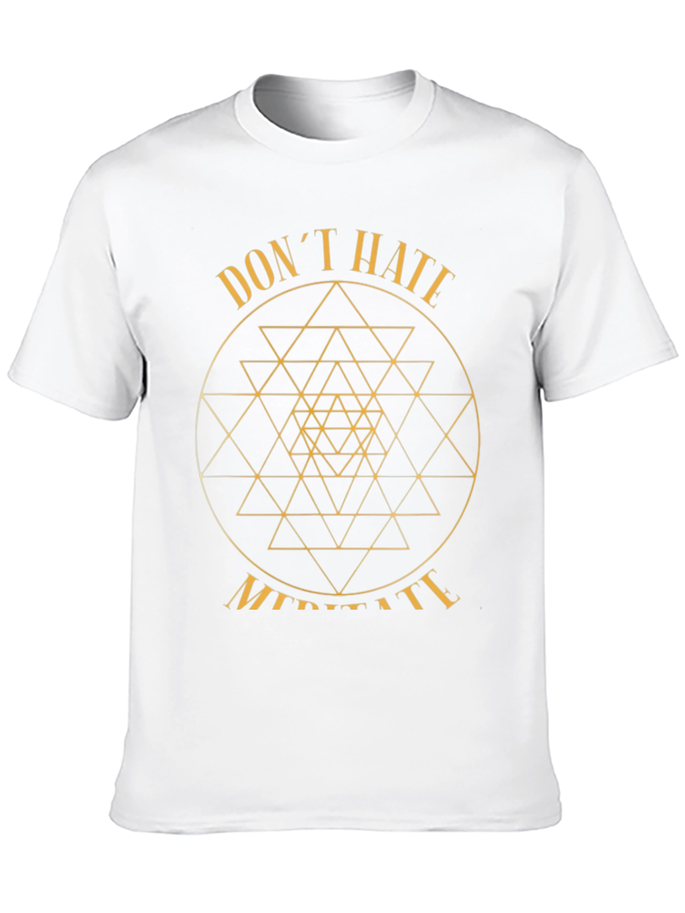 Dont Hate Meditate Black Graphic T-Shirt