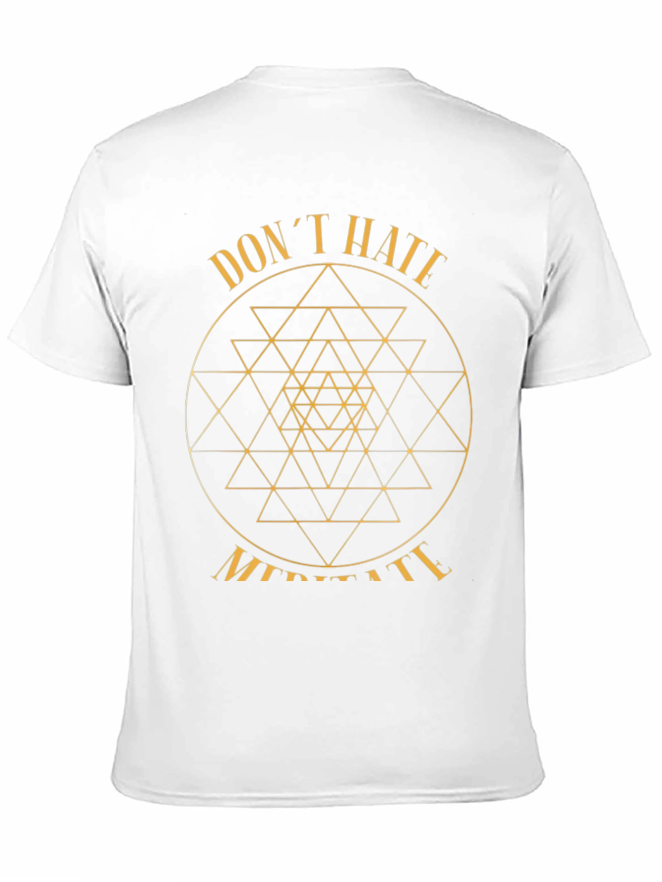 Dont Hate Meditate Black Graphic T-Shirt