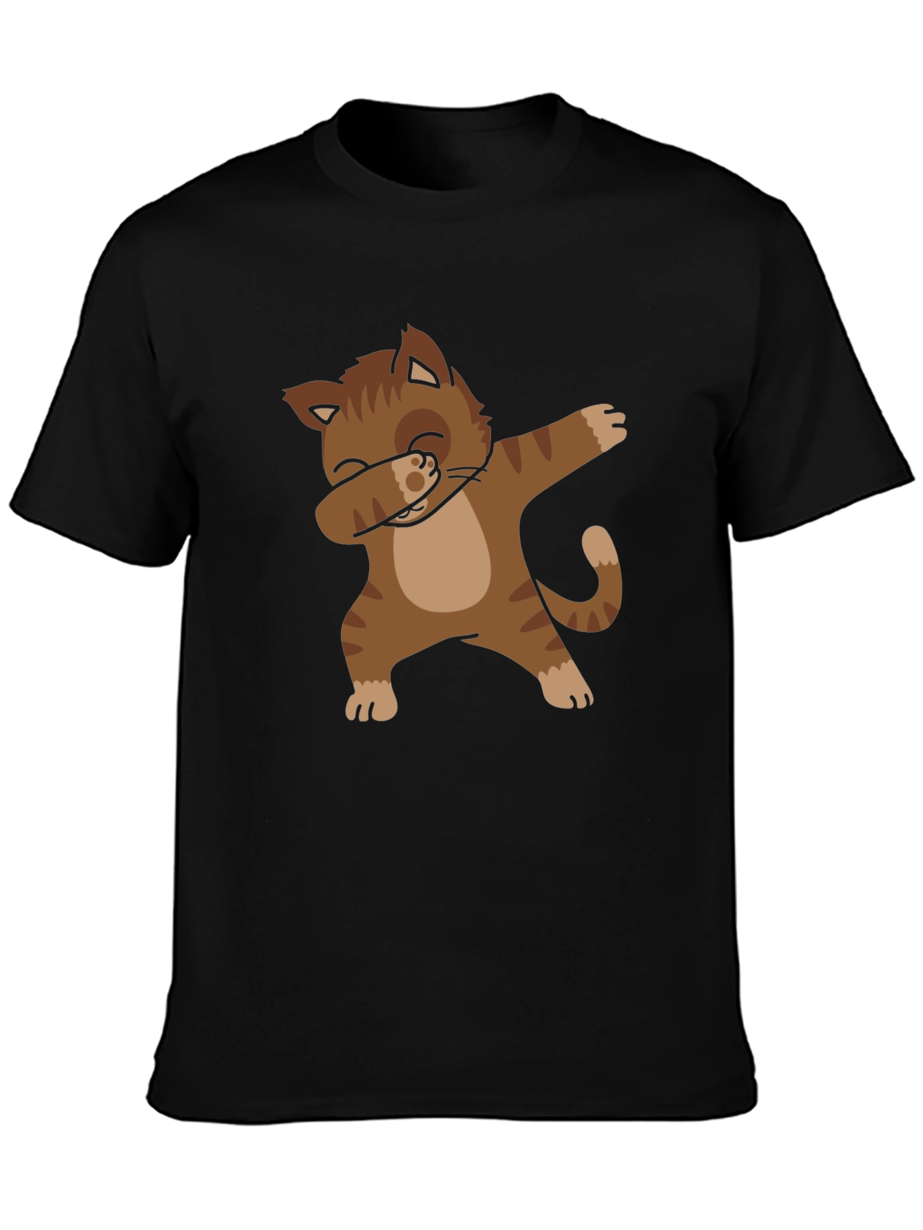 Dabbing Cat Graphic Tee - Trendy Style!