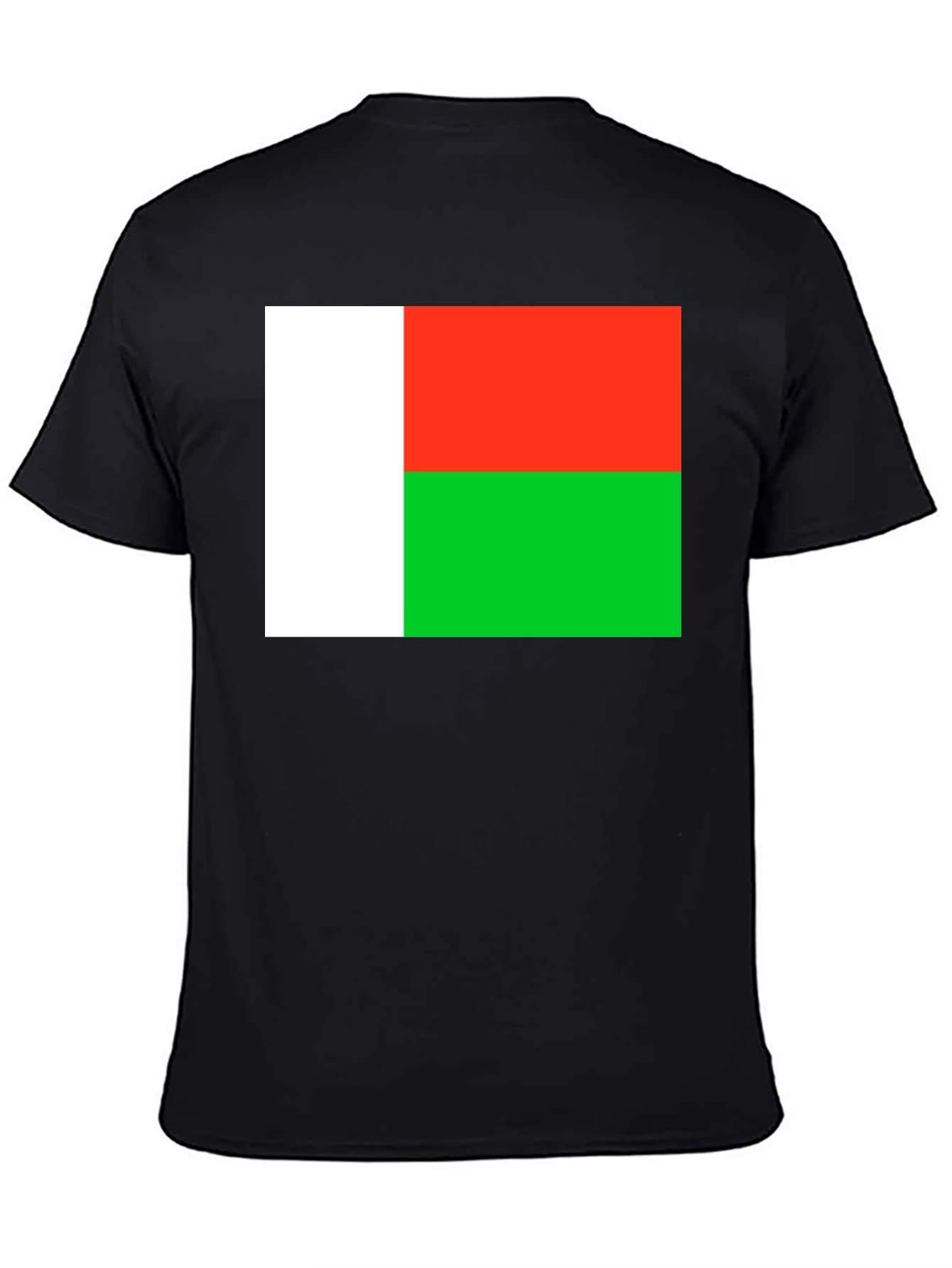 Madagascar Flag T-Shirt - Black Cotton Tee