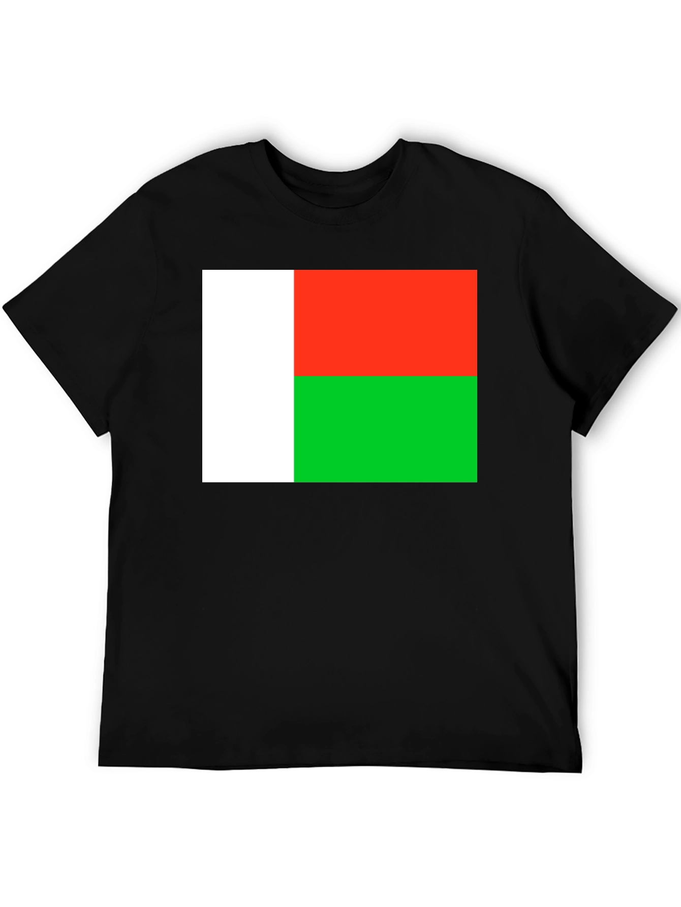 Madagascar Flag T-Shirt - Black Cotton Tee