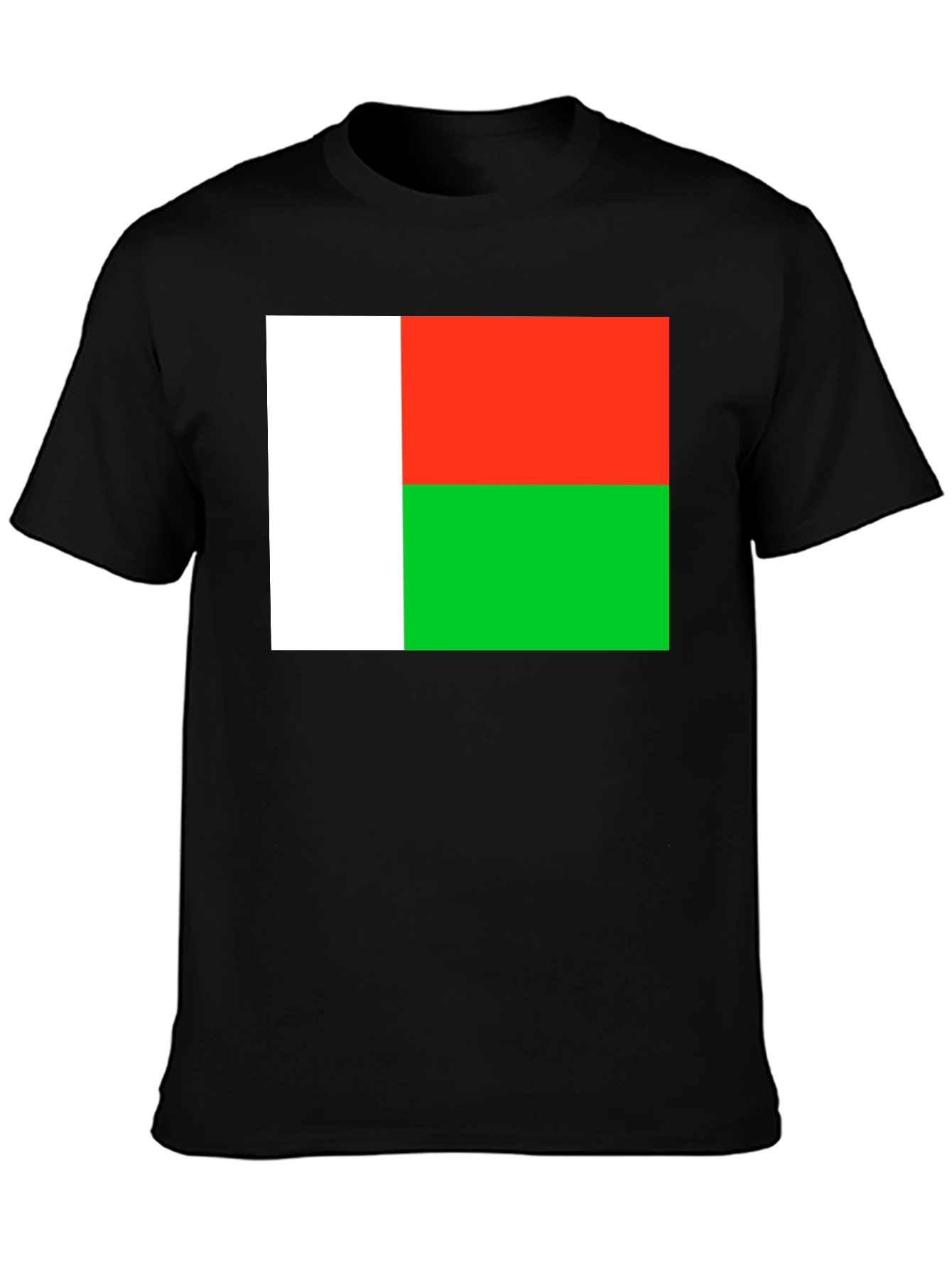 Madagascar Flag T-Shirt - Black Cotton Tee