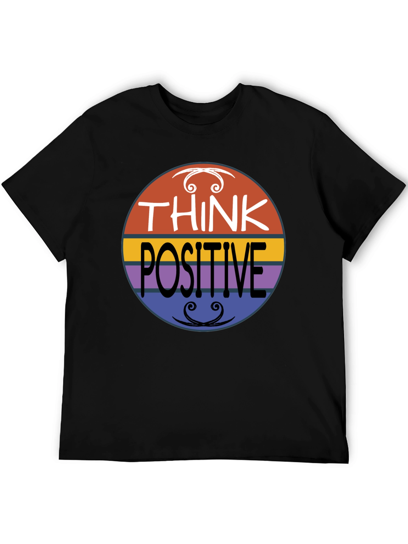 Think Positive Graphic Tee - Retro Style