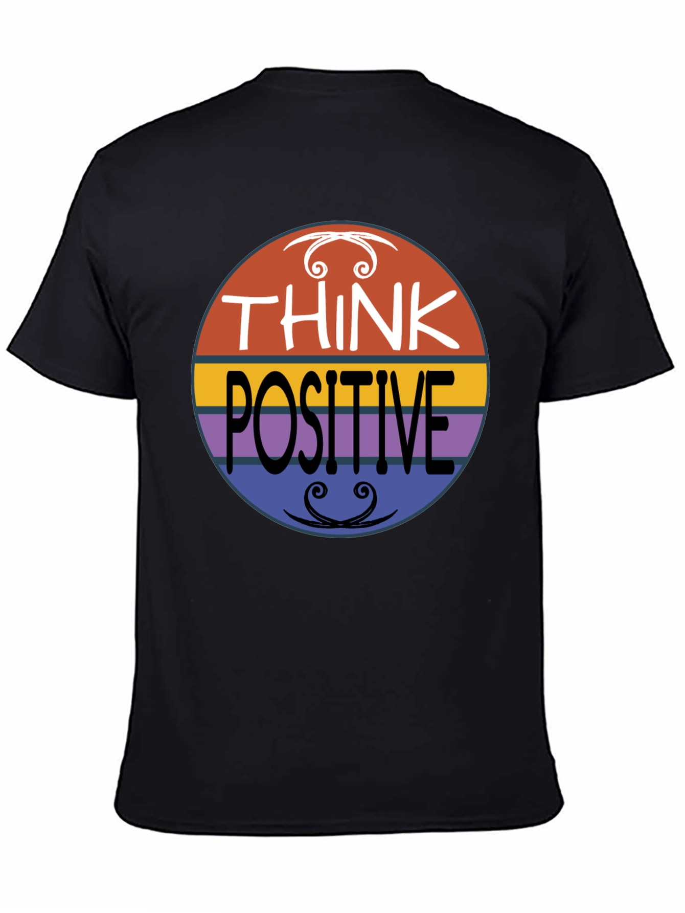 Think Positive Graphic Tee - Retro Style