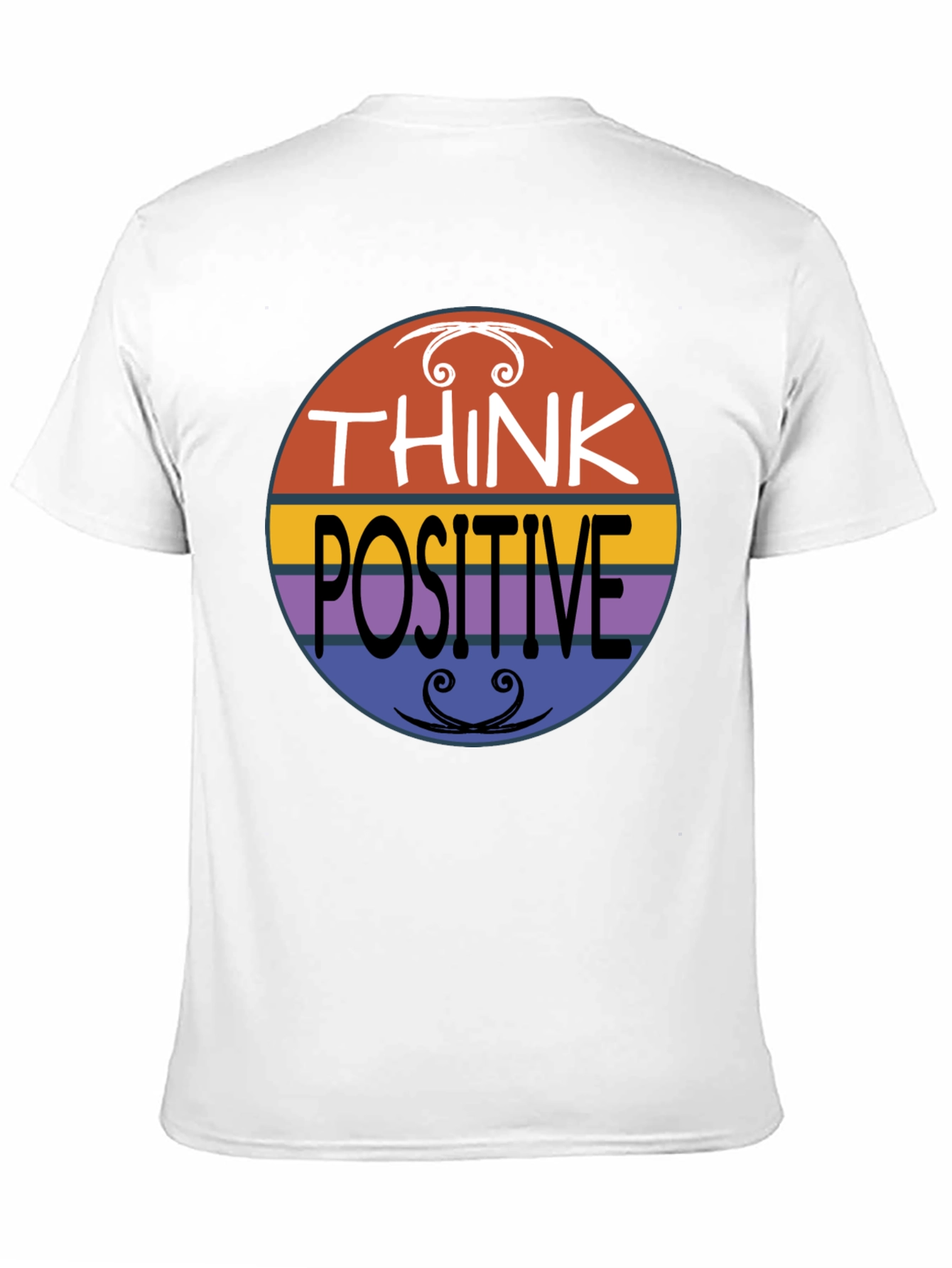 Think Positive Graphic Tee - Retro Style