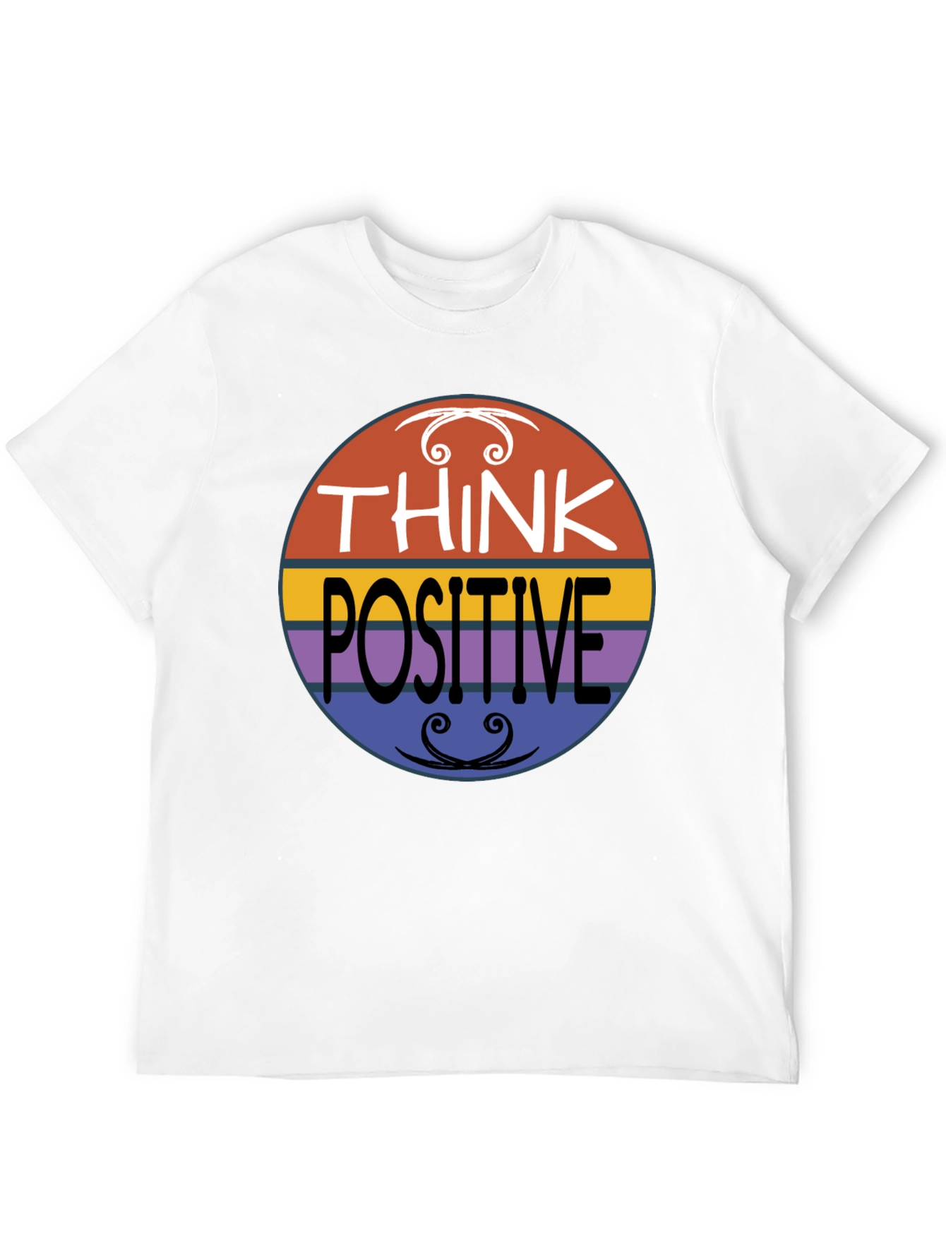 Think Positive Graphic Tee - Retro Style