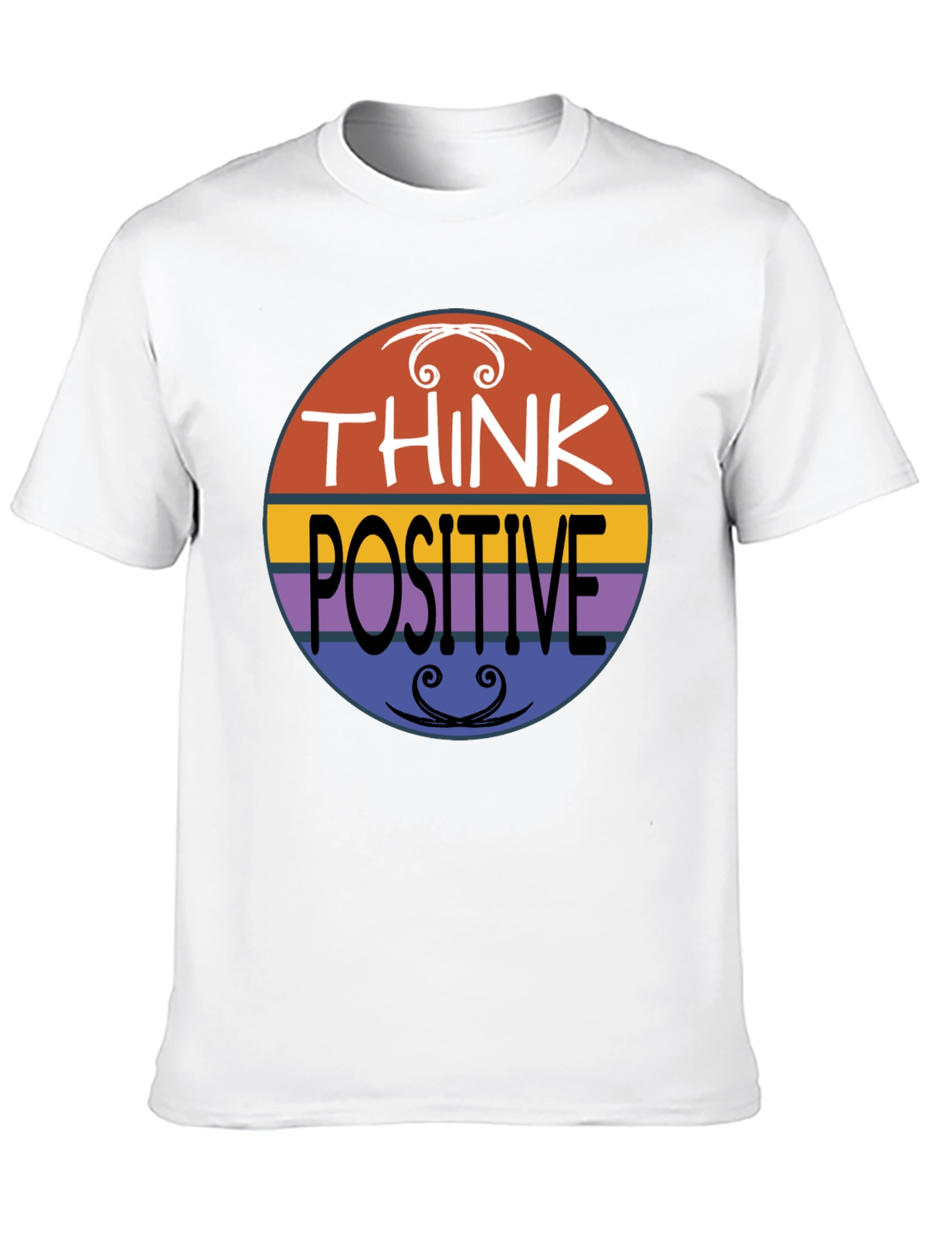 Think Positive Graphic Tee - Retro Style