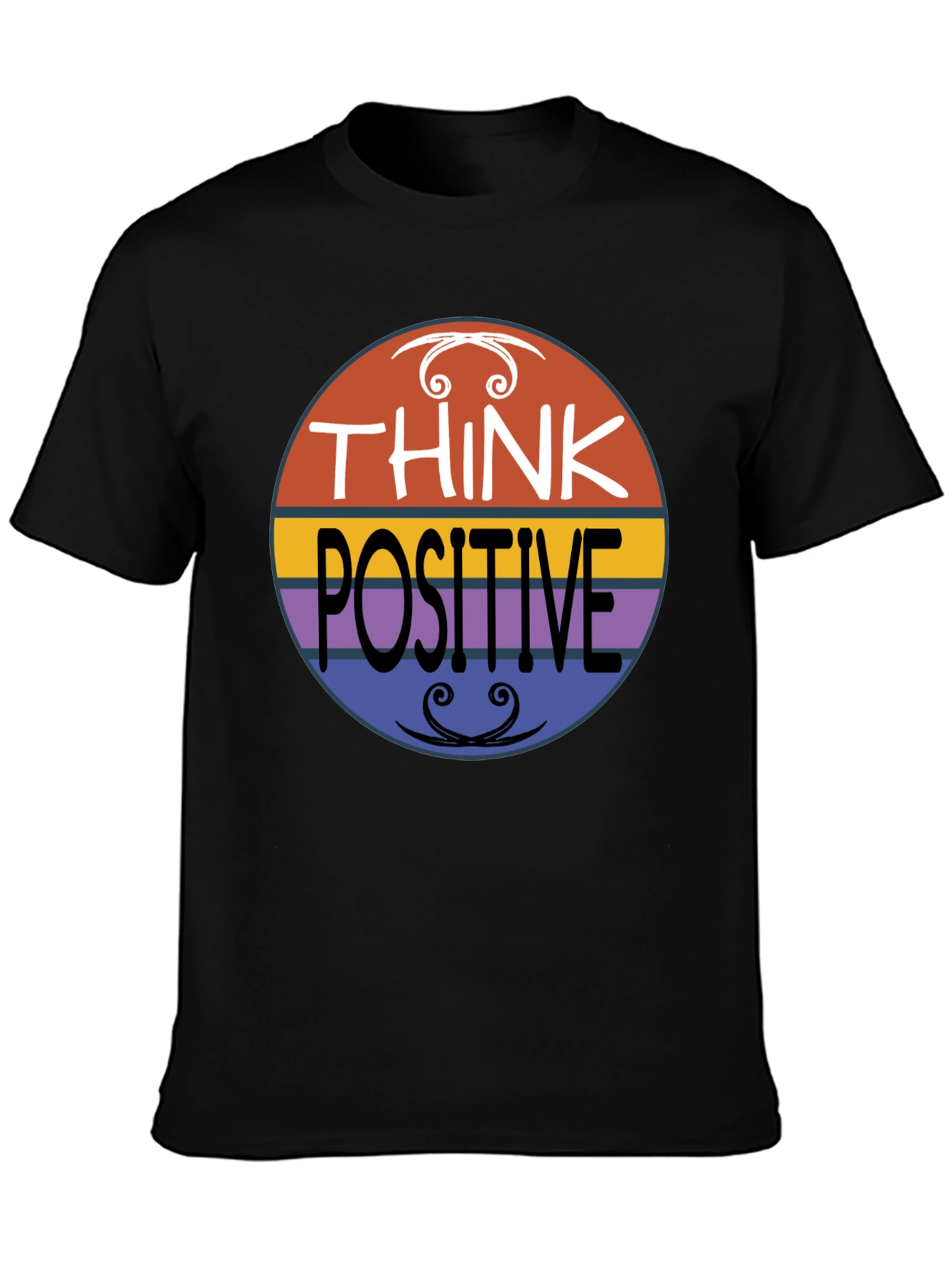 Think Positive Graphic Tee - Retro Style