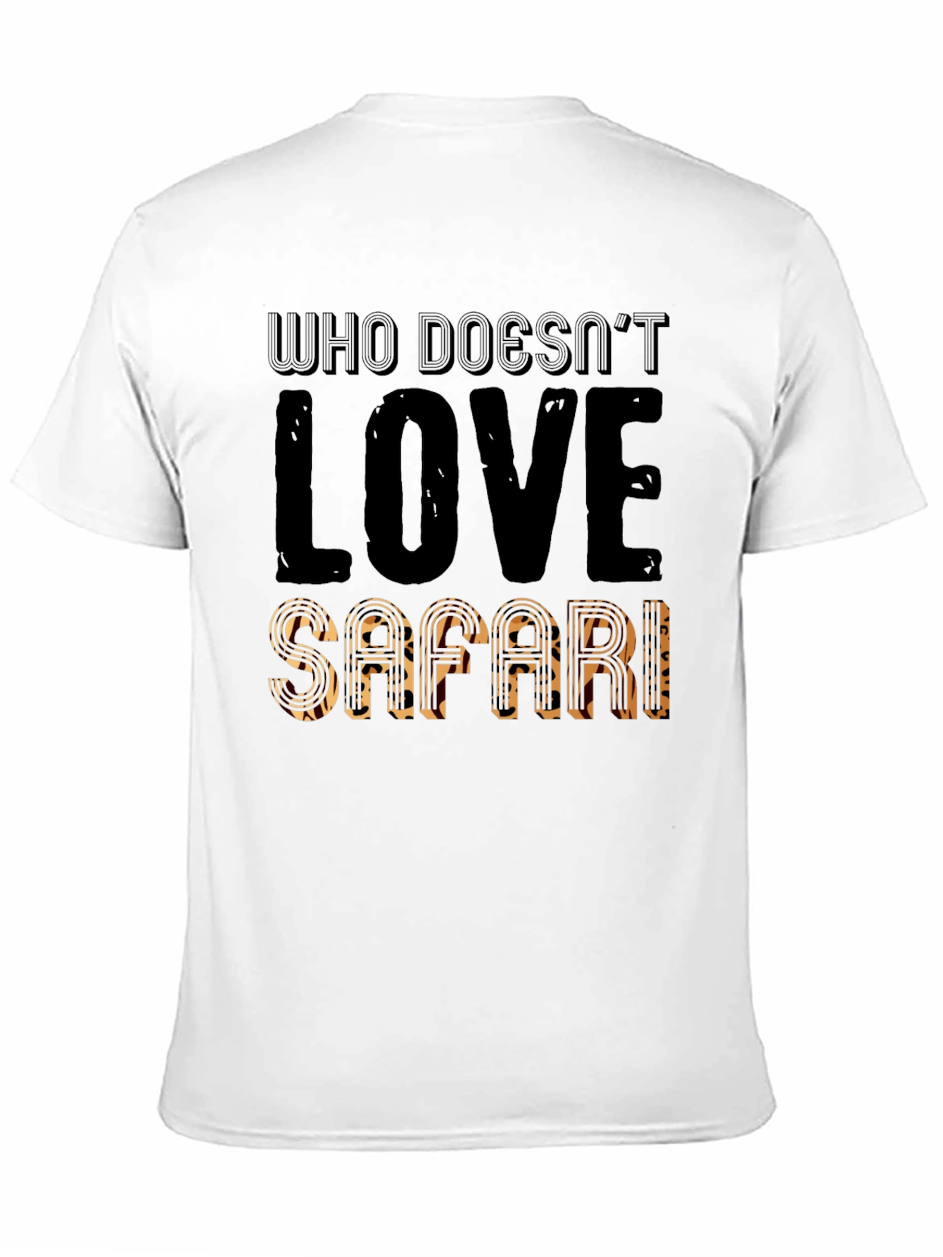 Safari Lover Black Graphic T-Shirt