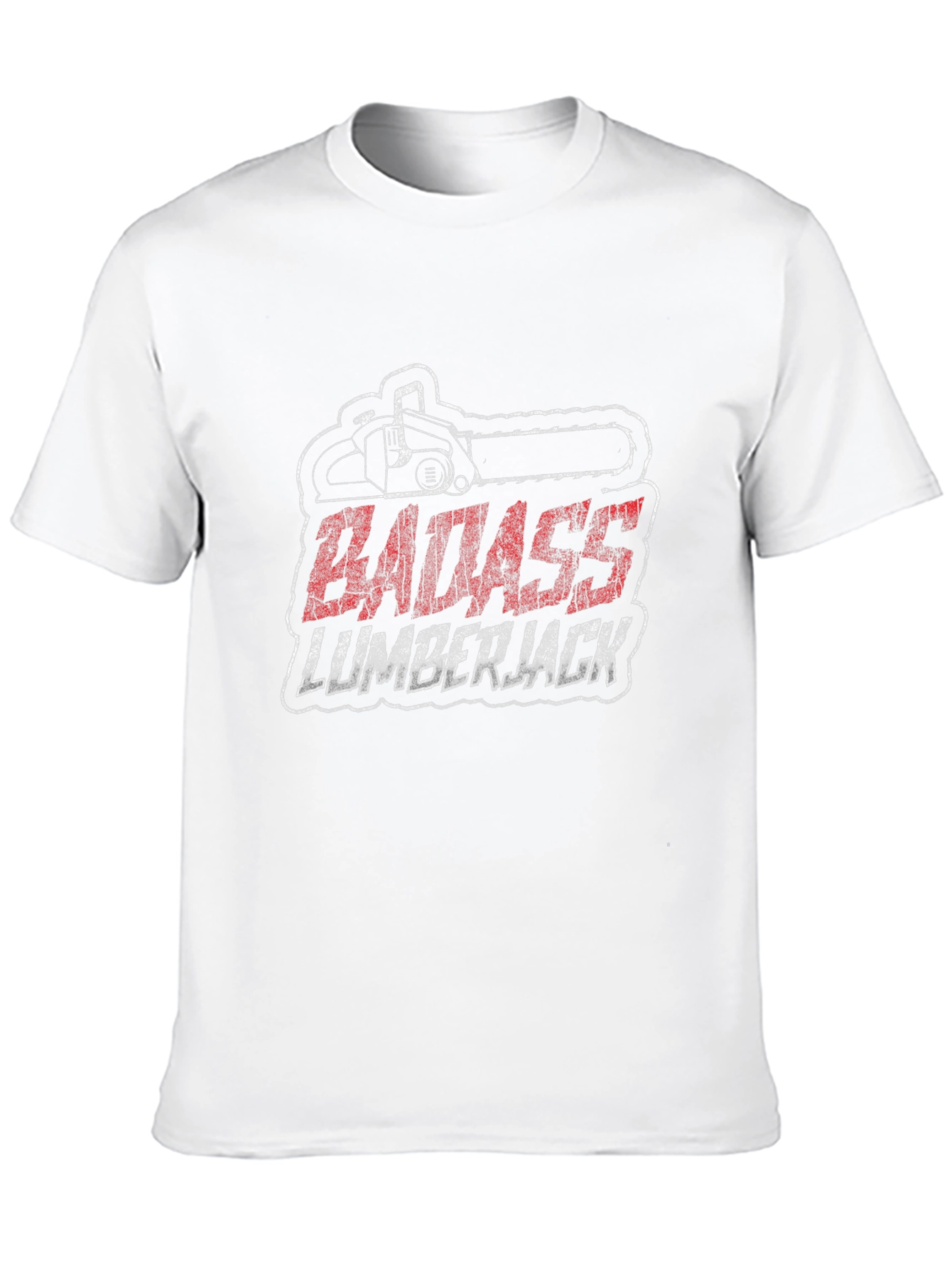 Badass Lumberjack Graphic T-Shirt - Chainsaw Design