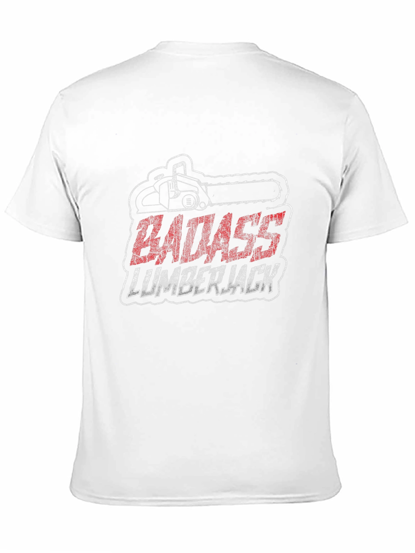 Badass Lumberjack Graphic T-Shirt - Chainsaw Design