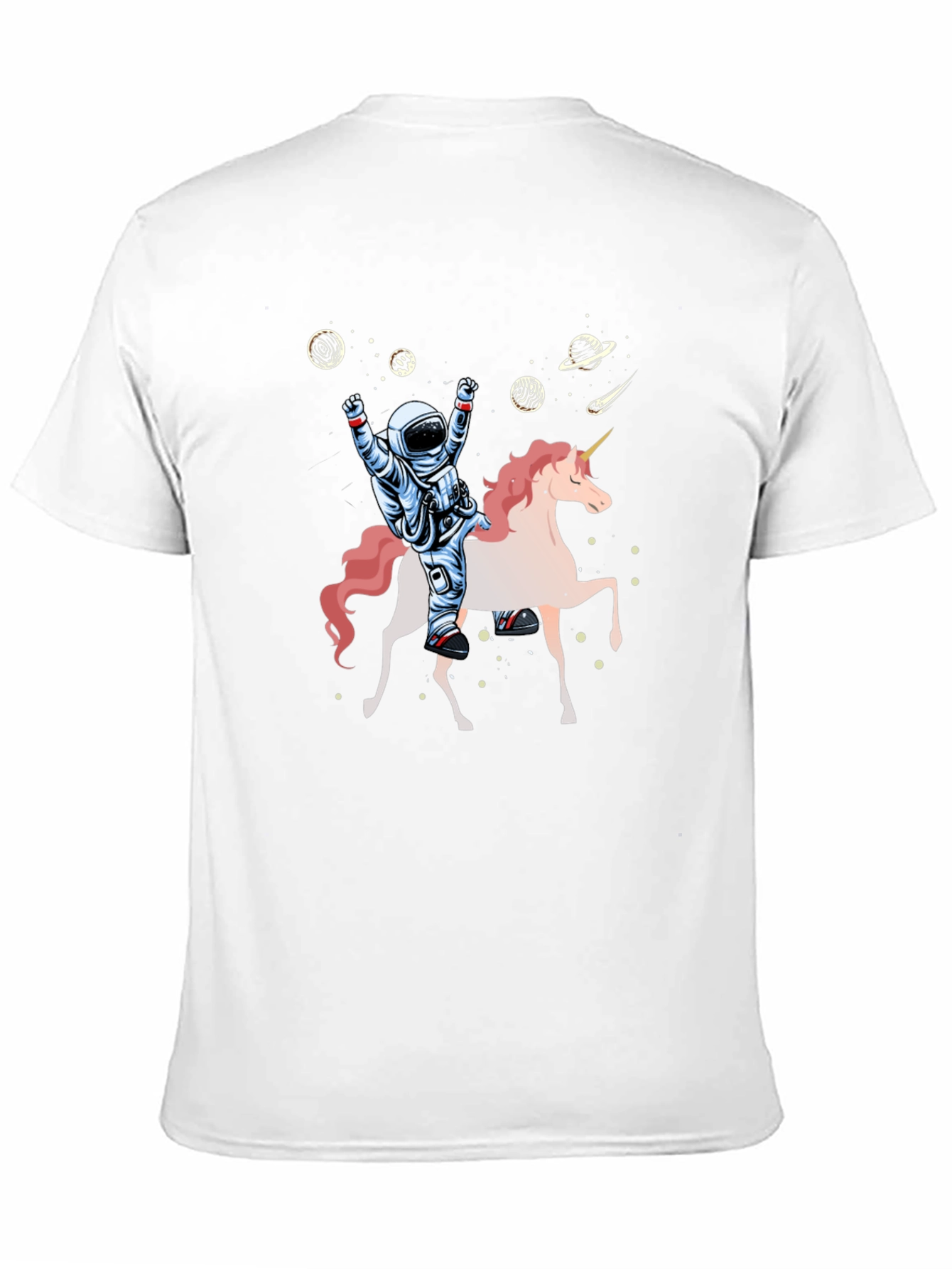 Astronaut Riding Unicorn Graphic Tee