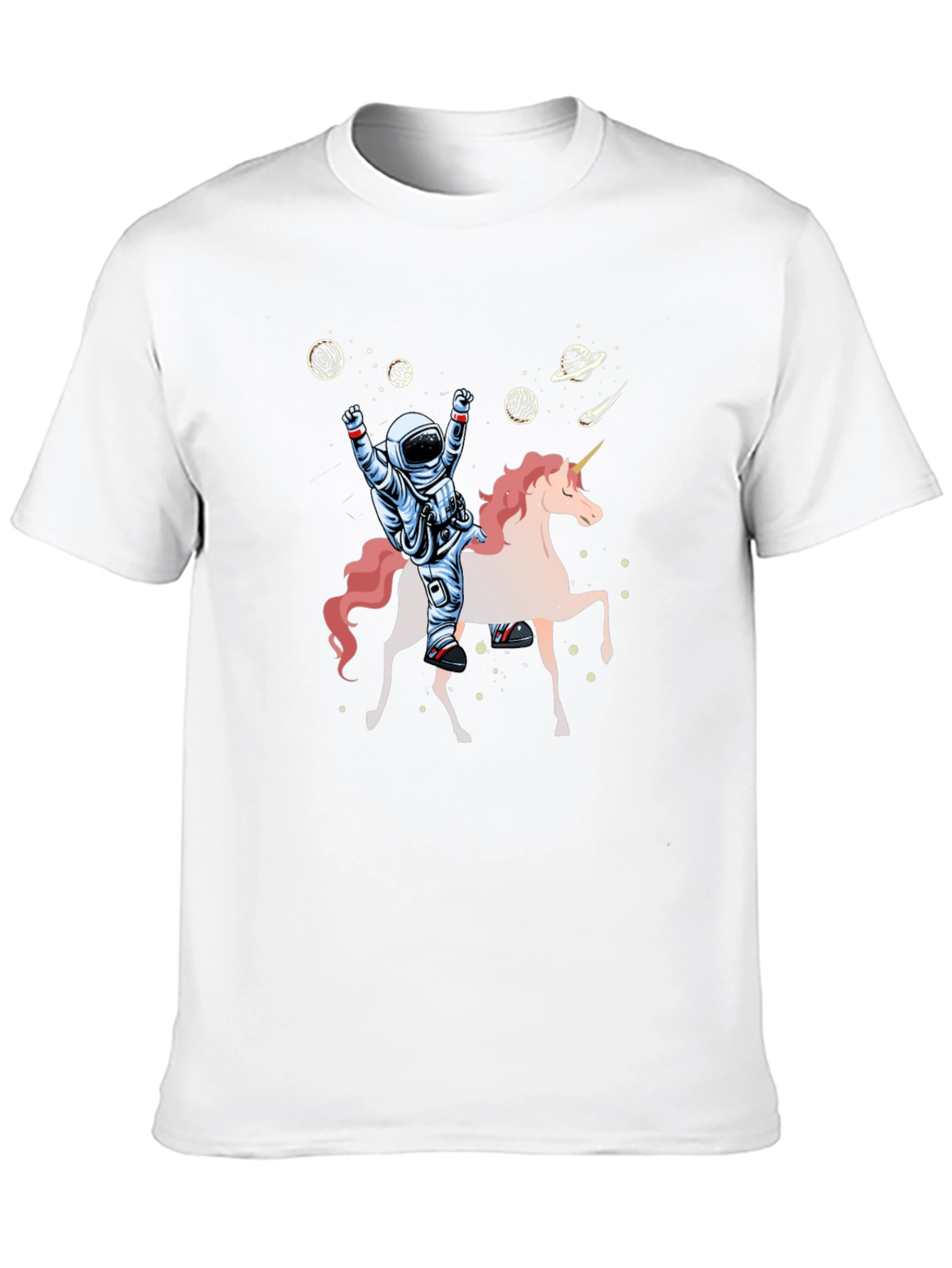 Astronaut Riding Unicorn Graphic Tee